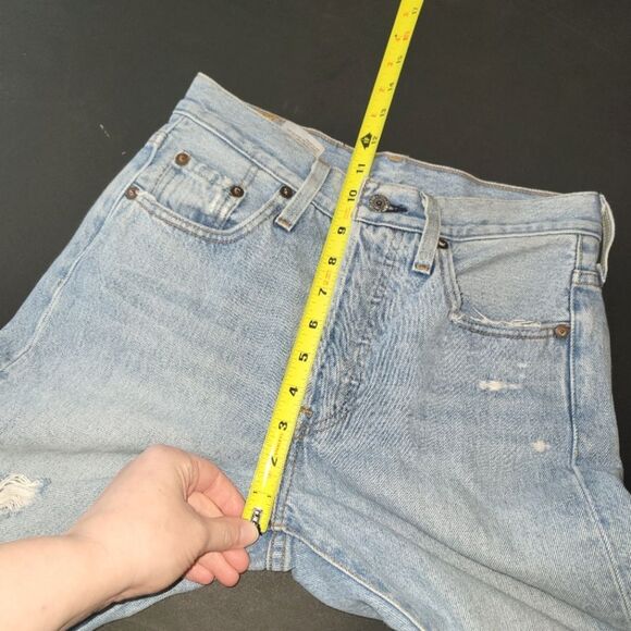 Levi's 501 Skinny Button Fly Distressed Jeans Small 27 - Picture 10 of 13